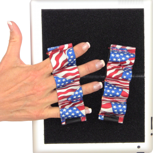 Heavy Duty 4-Loop Grips for iPad or Large Tablet (x2) - Flags