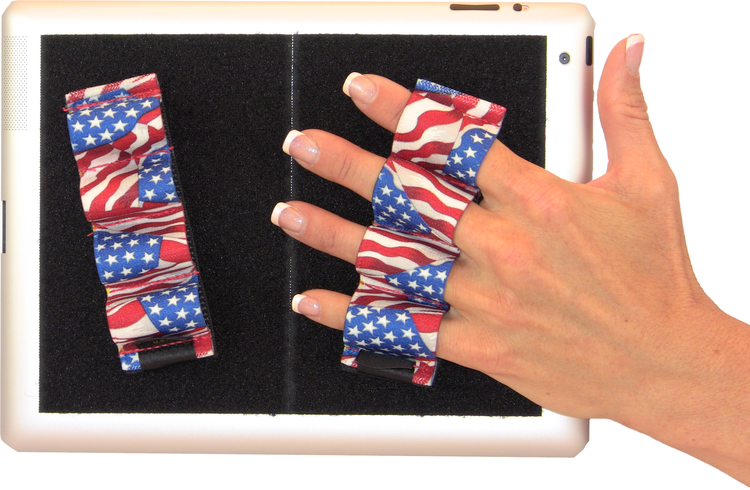 Heavy Duty 4-Loop Grips for iPad or Large Tablet (x2) - Flags