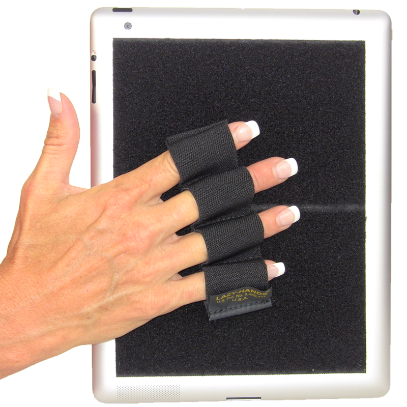 Heavy Duty 4-Loop Grip for iPad or Large Tablet - Black