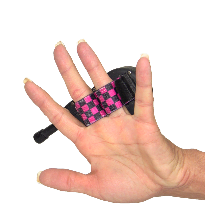 SIT MEANS SIT Remote Grip - Black and Pink Checkers