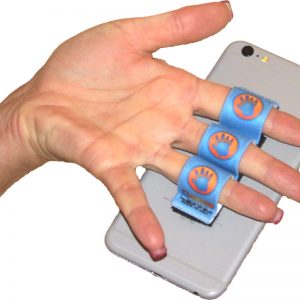 3-Loop Phone Grip - Blue Hand-in-Circle