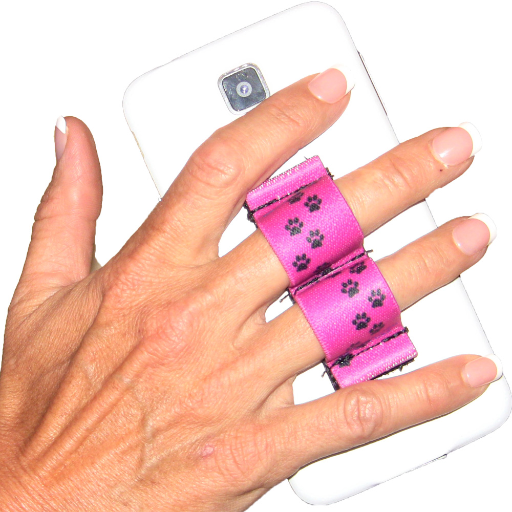 2-Loop Phone Grip - Paws - Pink