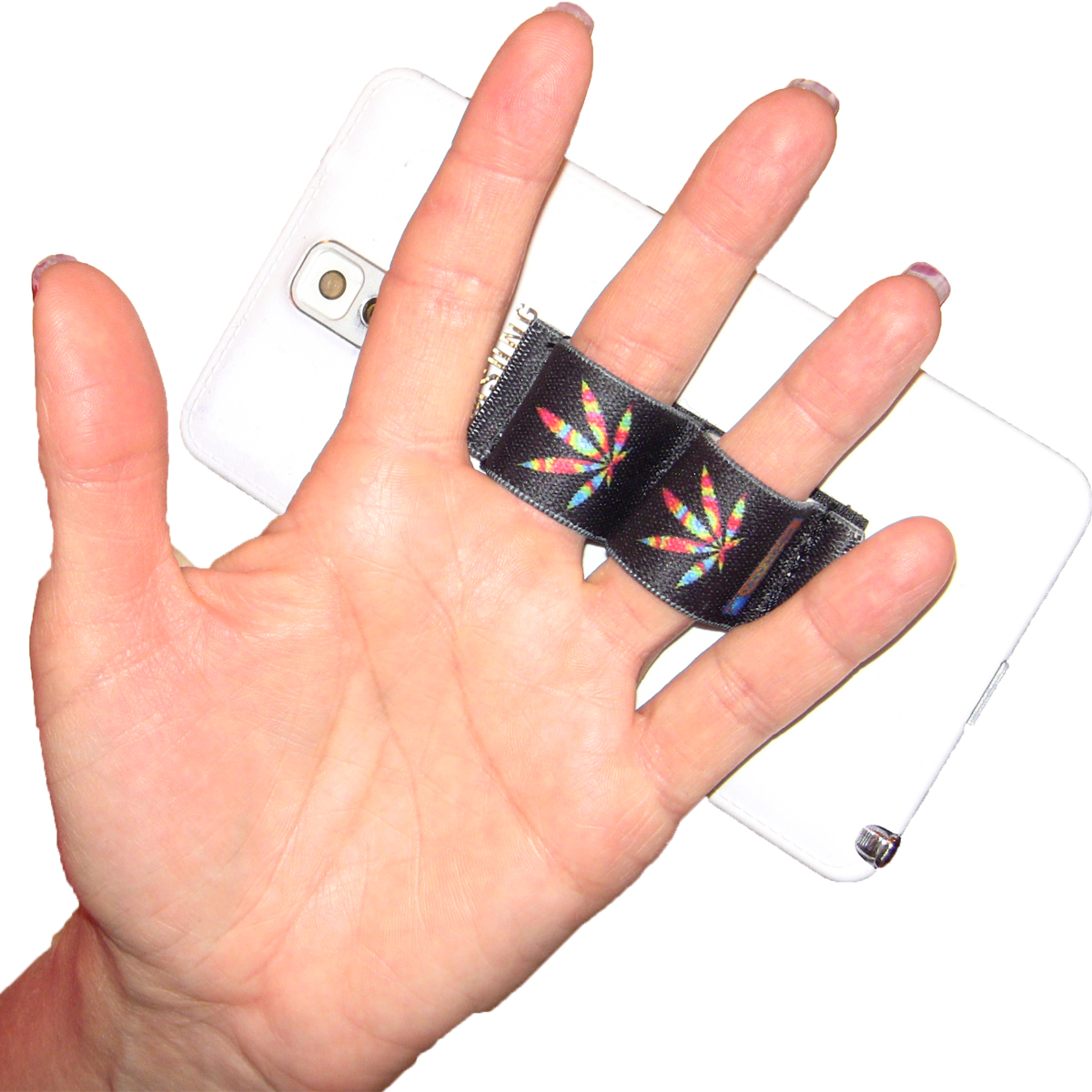 2-Loop Phone Grip - Pot Leaf Tie Dye