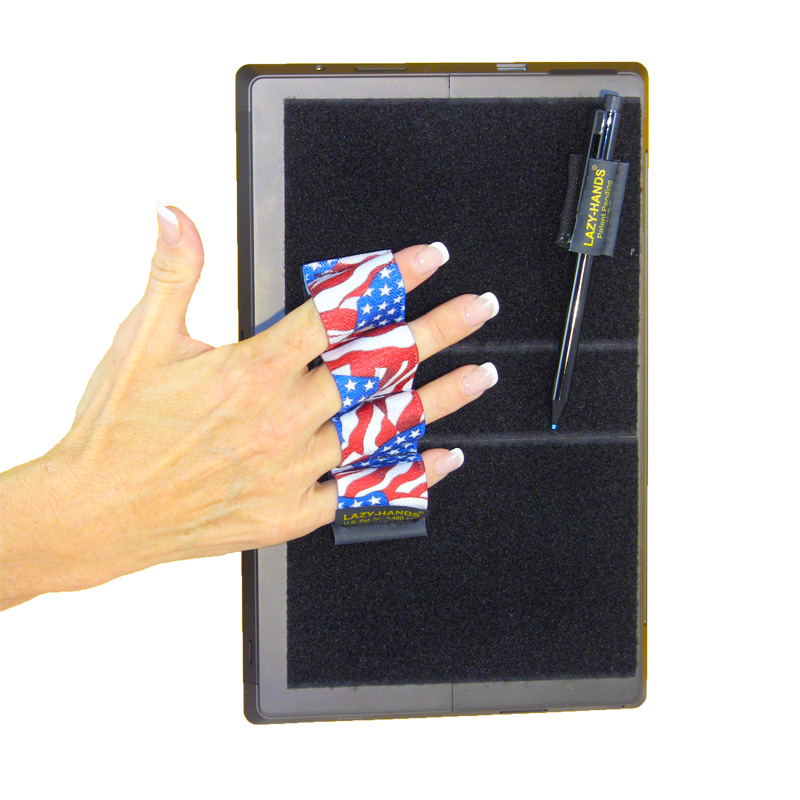 Heavy-Duty 4-Loop Grip (x1 Grip + Stylus Grip) for Tablets & Surface - Flags
