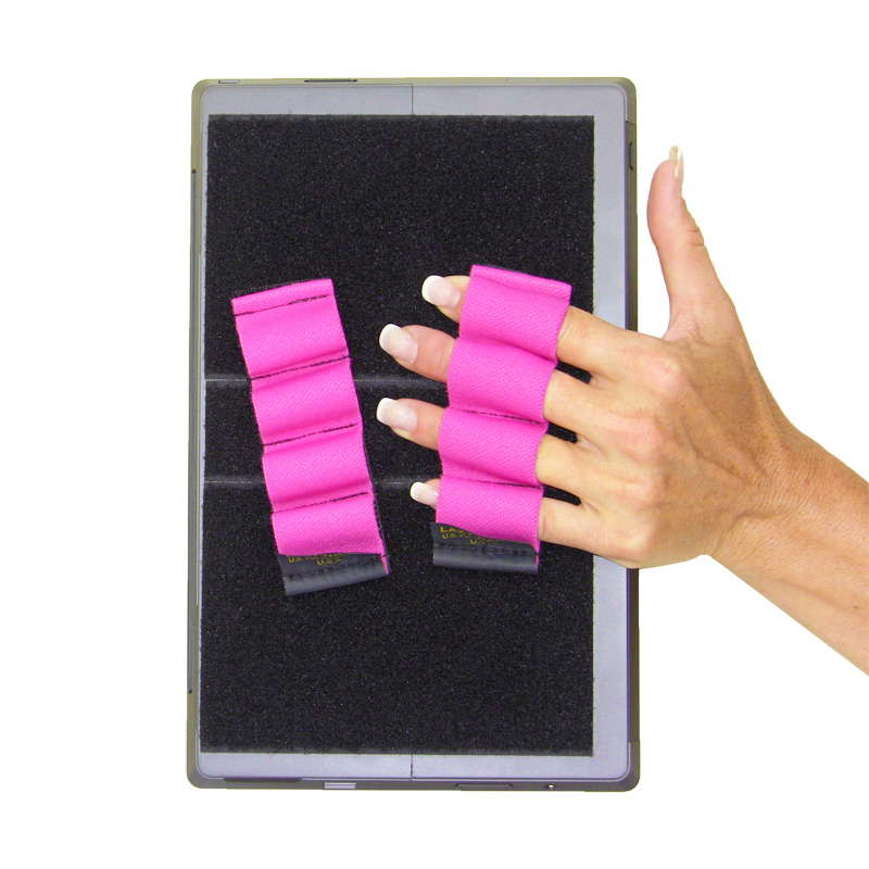 Heavy-Duty 4-Loop Grips (x2 Grips) for Tablets & Surface - Pink