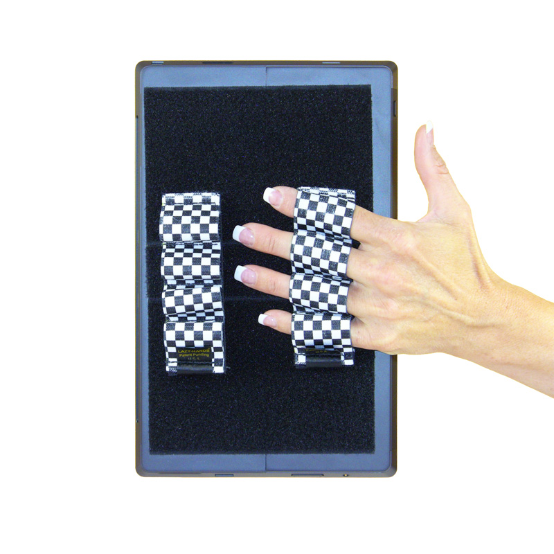 Heavy-Duty 4-Loop Grips (x2 Grips) for Tablets & Surface - Black & White Checkers