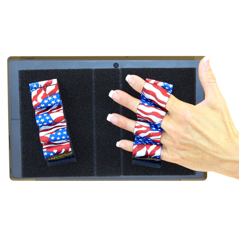 Heavy-Duty 4-Loop Grips (x2 Grips) for Tablets & Surface - Flags