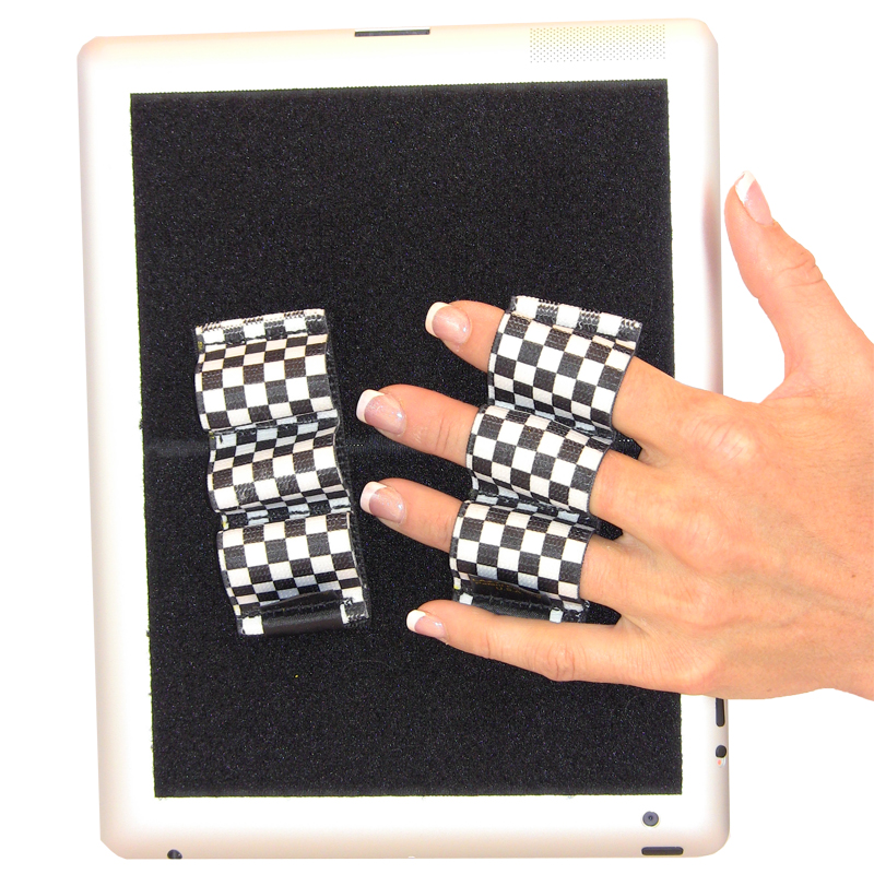 Heavy-Duty 3-Loop Grip (x2 Grips) - Black and White Checkers