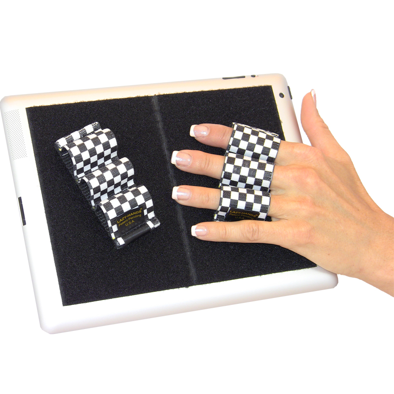 Heavy-Duty 3-Loop Grip (x2 Grips) - Black and White Checkers