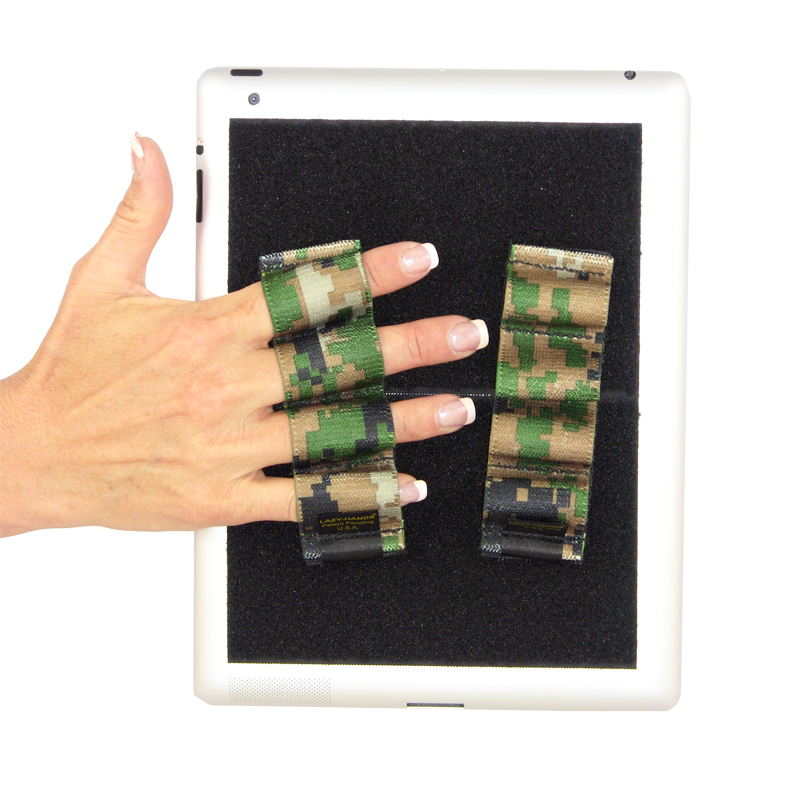 Heavy-Duty 4-Loop Grips (x2 Grips) for iPad and Large Tablets - Camouflage