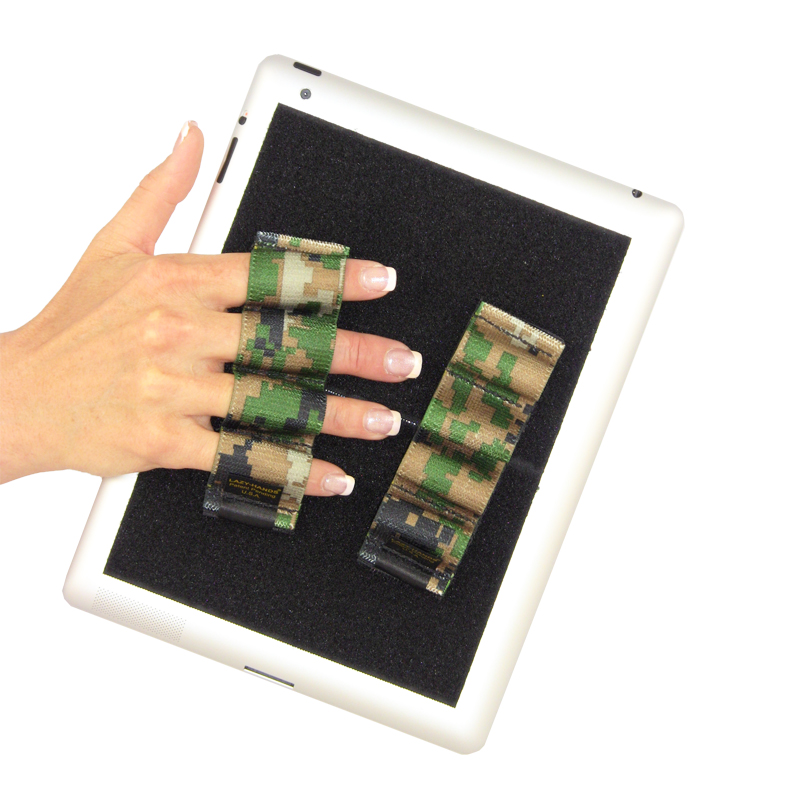 Heavy-Duty 4-Loop Grips (x2 Grips) for iPad and Large Tablets - Camouflage