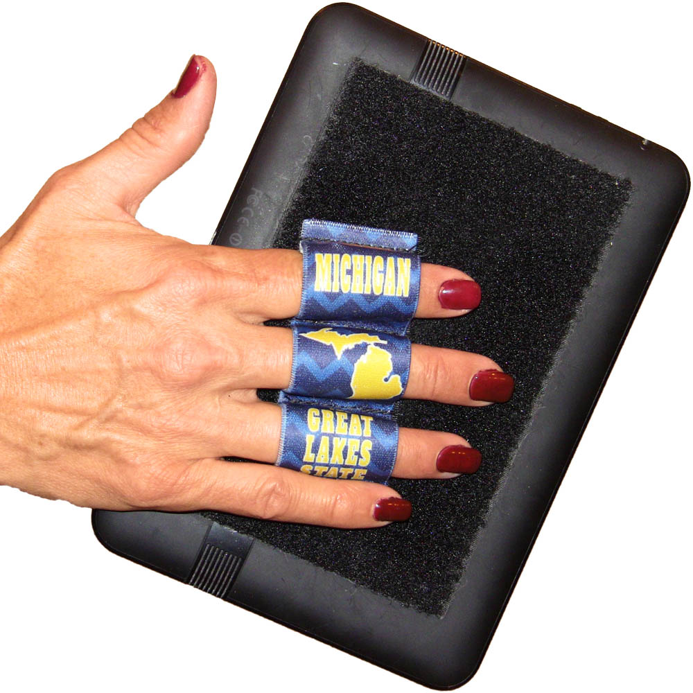 Heavy Duty 3-Loop Grip (x1 Grip) for Small Tablets, iPad Mini and Readers - Michigan