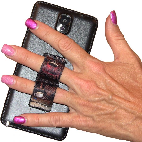 LAZY-HANDS Grips 2-Loop Phone Grip - Coffee Love PG2
