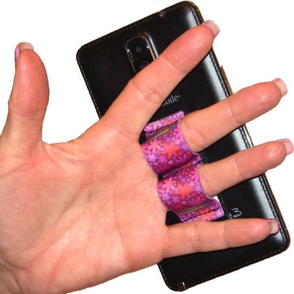 LAZY-HANDS Grips 2-Loop Phone Grip - Flowers Pink PG2