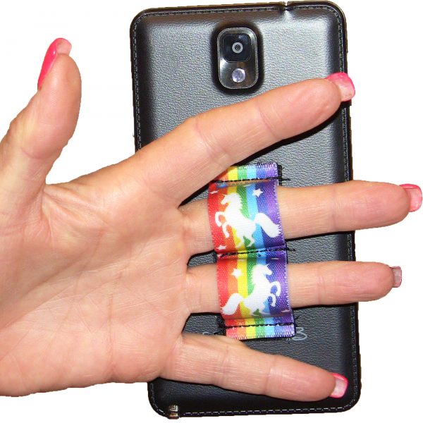 LAZY-HANDS Grips 2-Loop Phone Grip - Rainbows & Unicorns 1 PG2